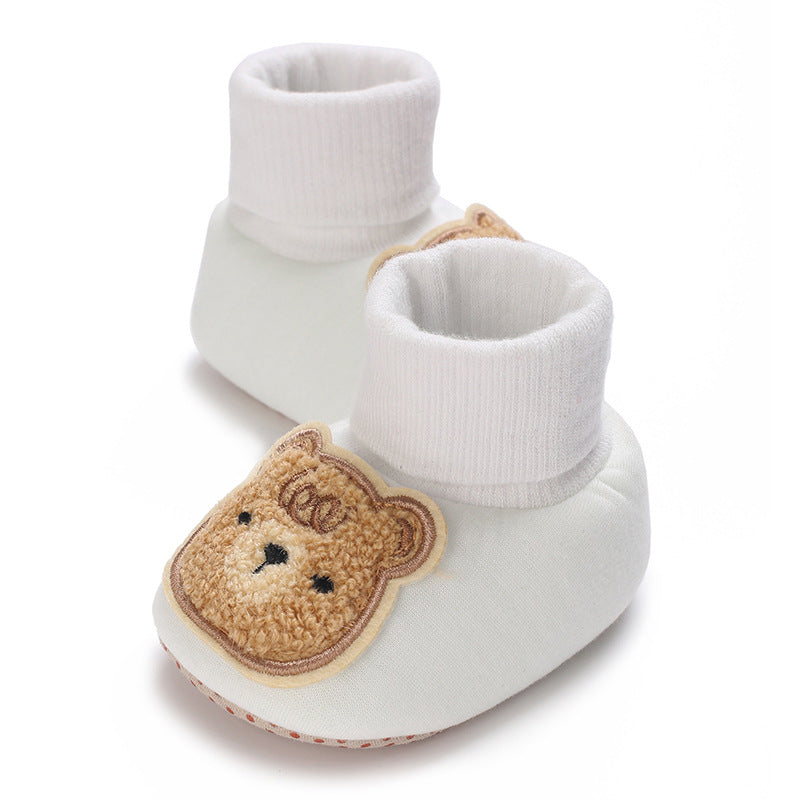 Chaussons d'hiver bébé, coloris blanc