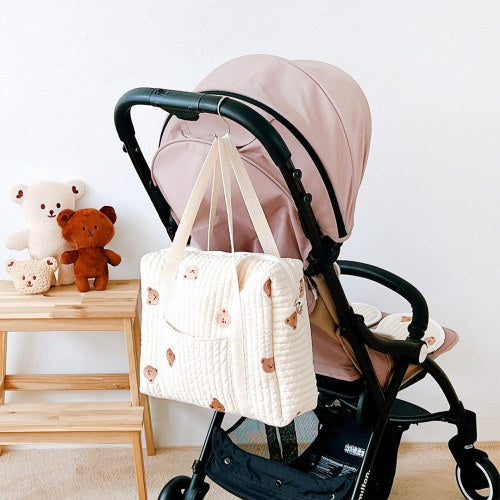 Sac à langer brodé en coton – photo 11