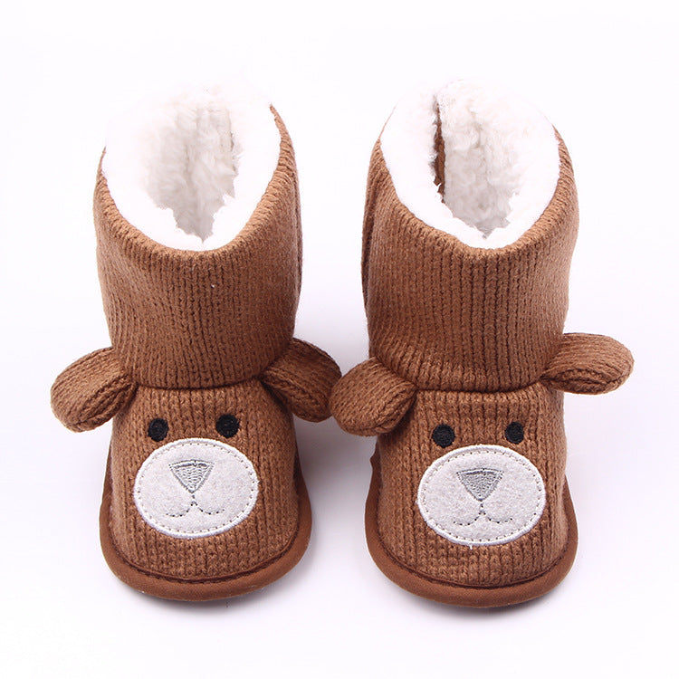 Bottines tricotées ourson pour bébé – photo 5