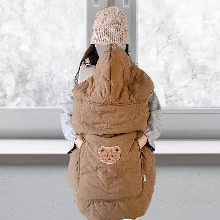 Couverture cape à capuche tête d'animal pour bébé – photo 9