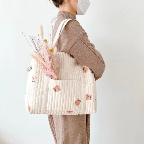 Sac à langer brodé en coton – photo 15