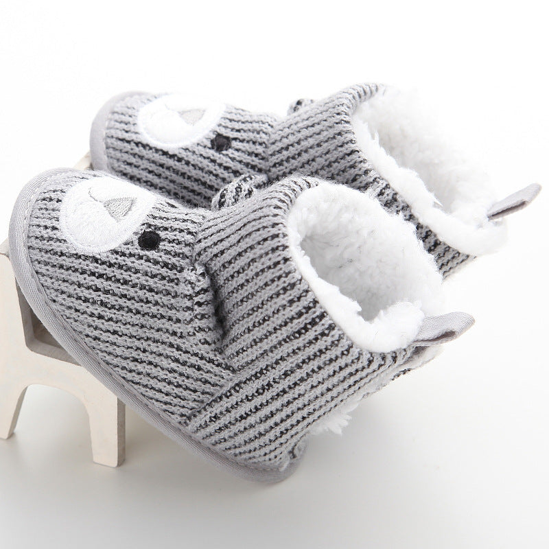 Bottines tricotées ourson pour bébé – photo 3