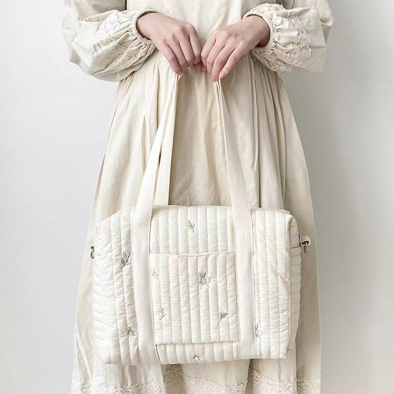 Sac à langer brodé en coton – photo 7