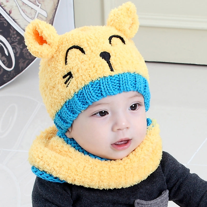 Bonnet écharpe en laine pour bébé – photo 7