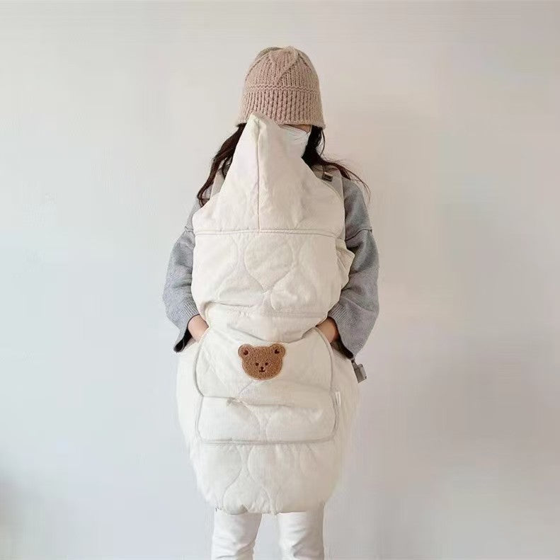 Couverture cape à capuche tête d'animal pour bébé – photo 7