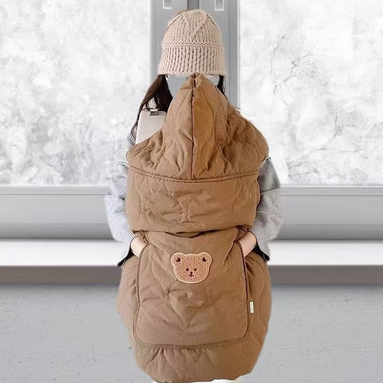 Couverture cape à capuche tête d'animal pour bébé – photo 4