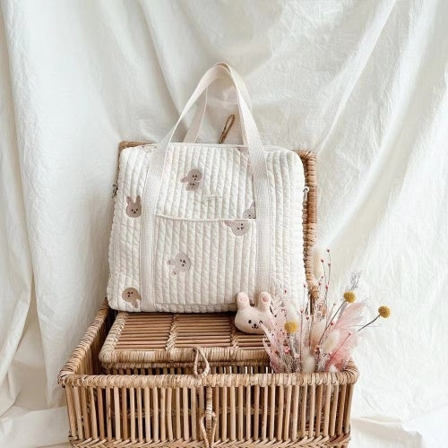 Sac à langer brodé en coton – photo 14