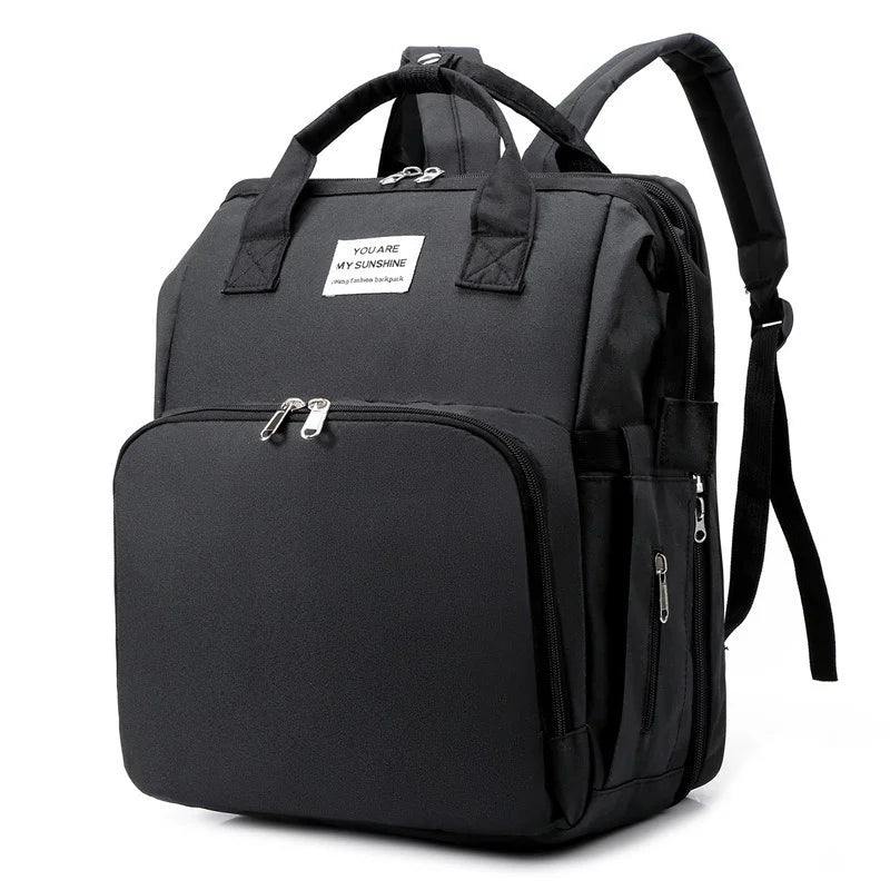 Sac à Dos à Langer 2-en-1 avec Berceau Dépliable