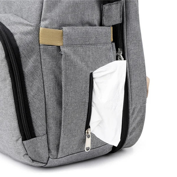 Sac à Dos à Langer 2-en-1 avec Berceau Dépliable