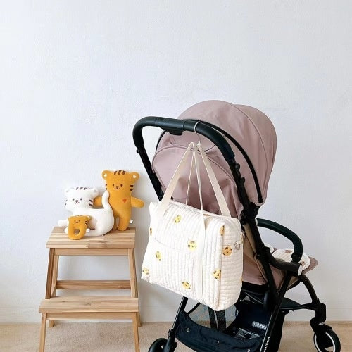 Sac à langer brodé en coton – photo 17