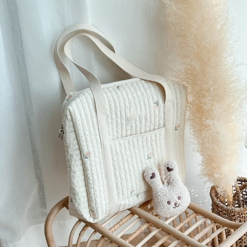 Sac à langer brodé en coton – photo 13