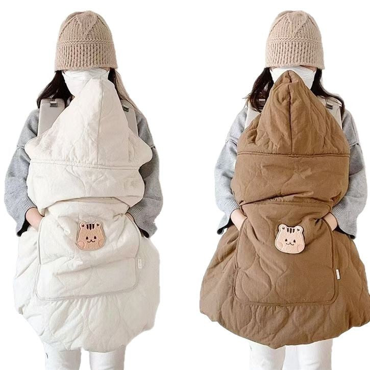 Couverture cape à capuche tête d'animal pour bébé – photo 3
