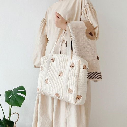 Sac à langer brodé en coton – photo 18