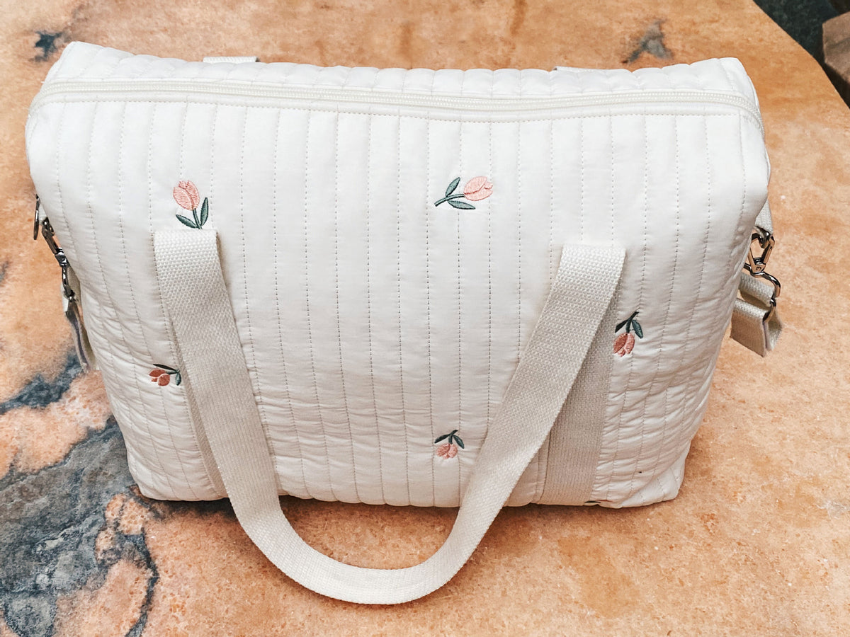 Sac à langer brodé en coton – photo 2